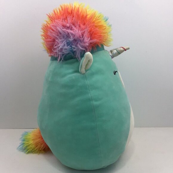 Squishmallow Squish Doos Kennedy Unicorn Plush Pillow Rainbow Hair Tail 17" - Picture 4 of 13